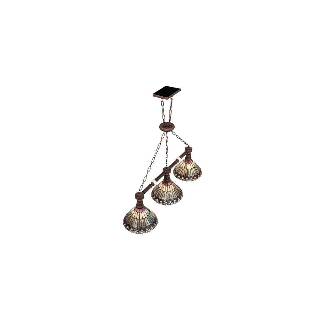 3 Light 45" Wide Linear Pendant
