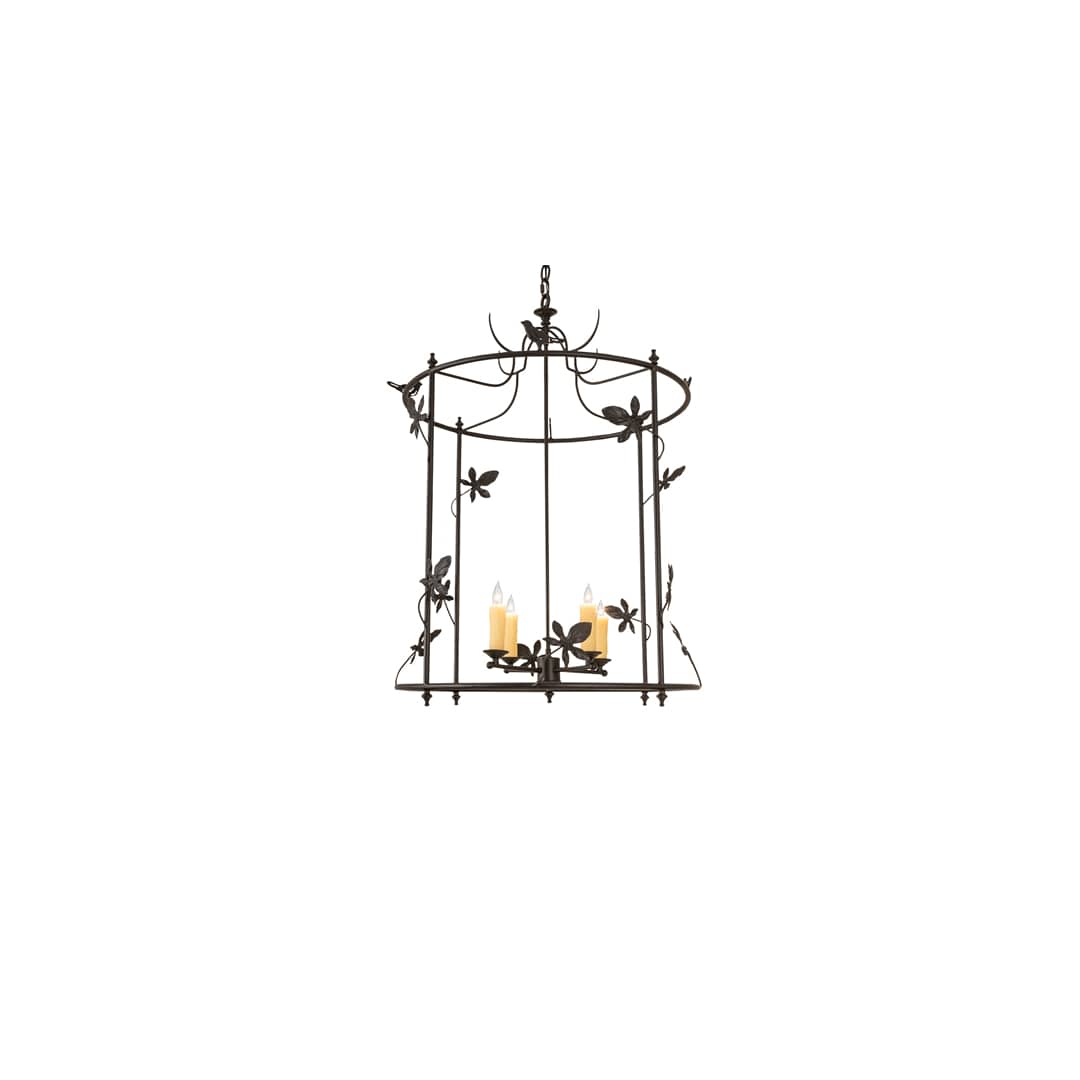 4 Light 25" Wide Taper Candle Pendant