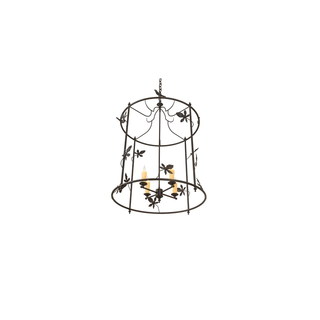 4 Light 25" Wide Taper Candle Pendant