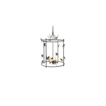 4 Light 25" Wide Taper Candle Pendant
