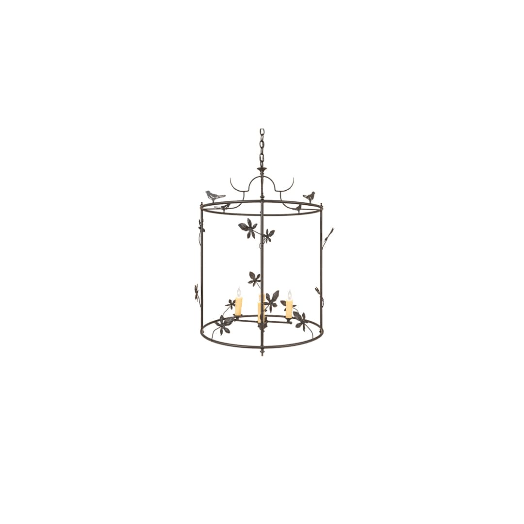 4 Light 25" Wide Taper Candle Pendant