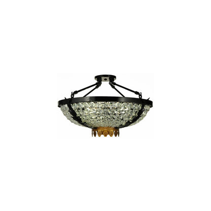 Chrisanne 3 Light 24" Wide Semi-Flush Bowl Ceiling Fixture