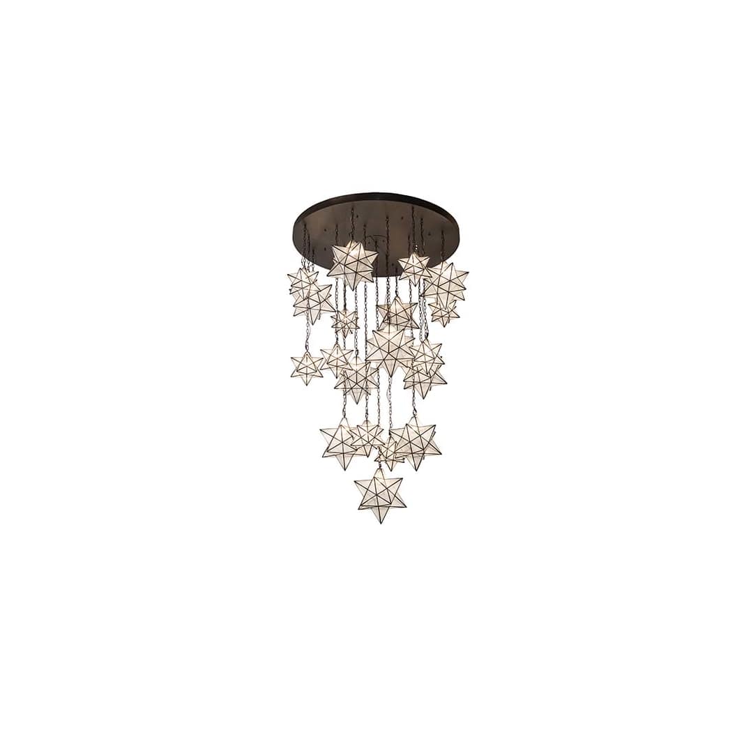 Moravian Star 19 Light 72" Wide Chandelier