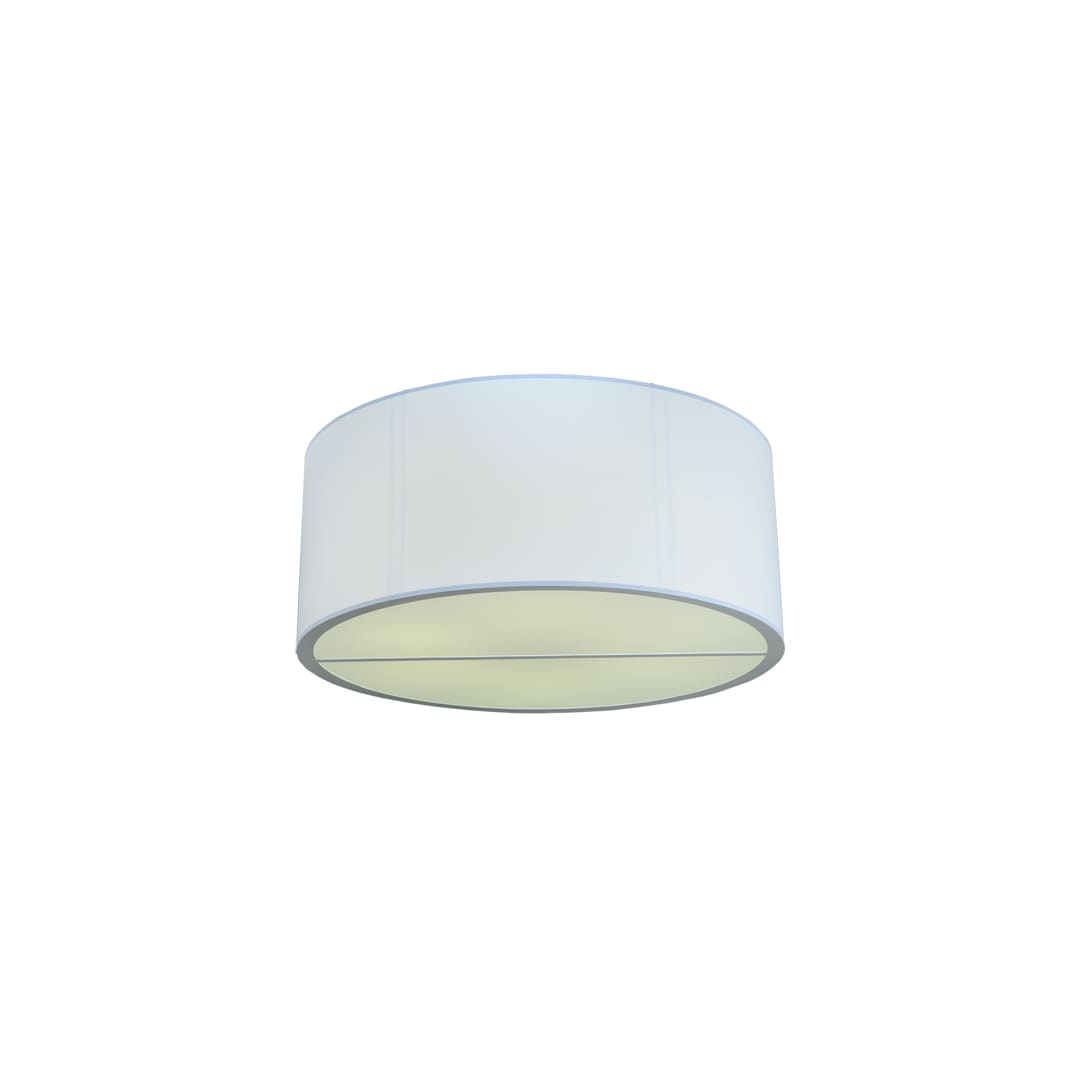 Cilindro 6 Light 60" Wide Flush Mount Drum Ceiling Fixture - Nickel Finish - Medium Bulb Base