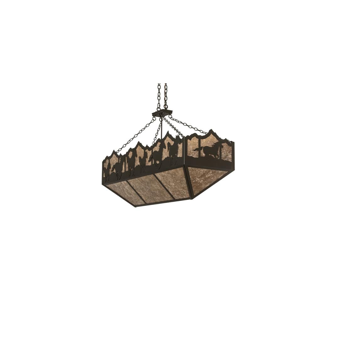 6 Light 54" Wide Linear Pendant