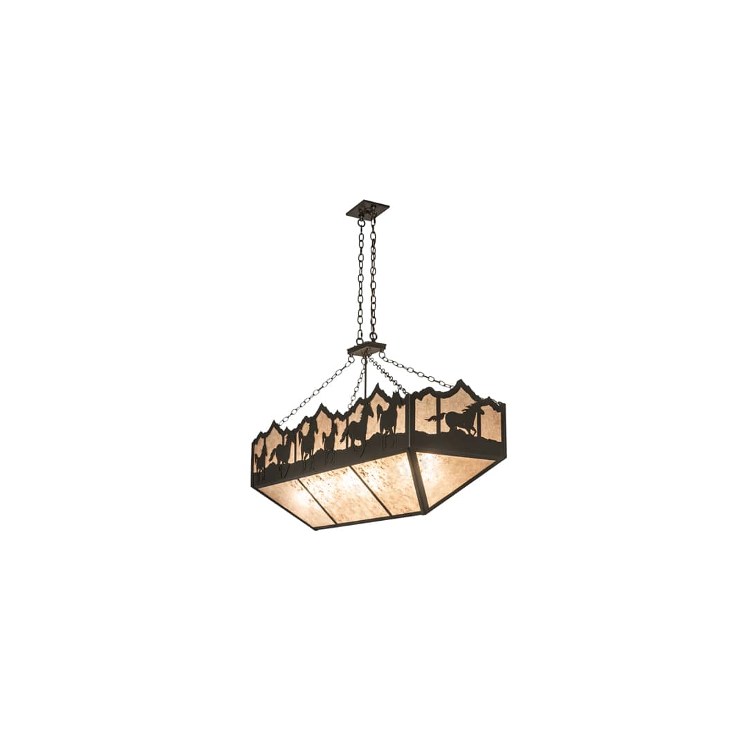 6 Light 54" Wide Linear Pendant
