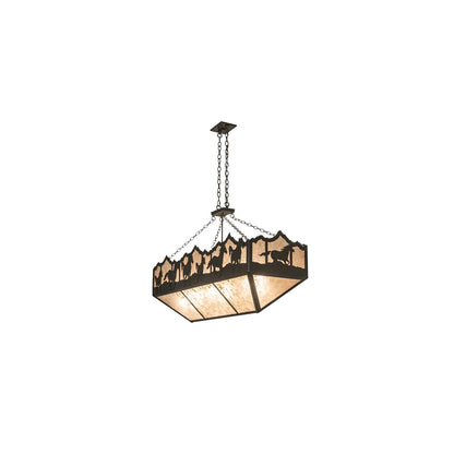 6 Light 54" Wide Linear Pendant