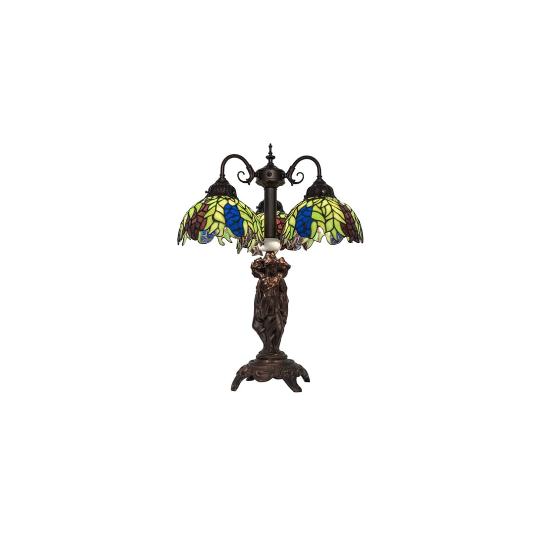 Tiffany 3 Light 23" Tall Buffet Table Lamp