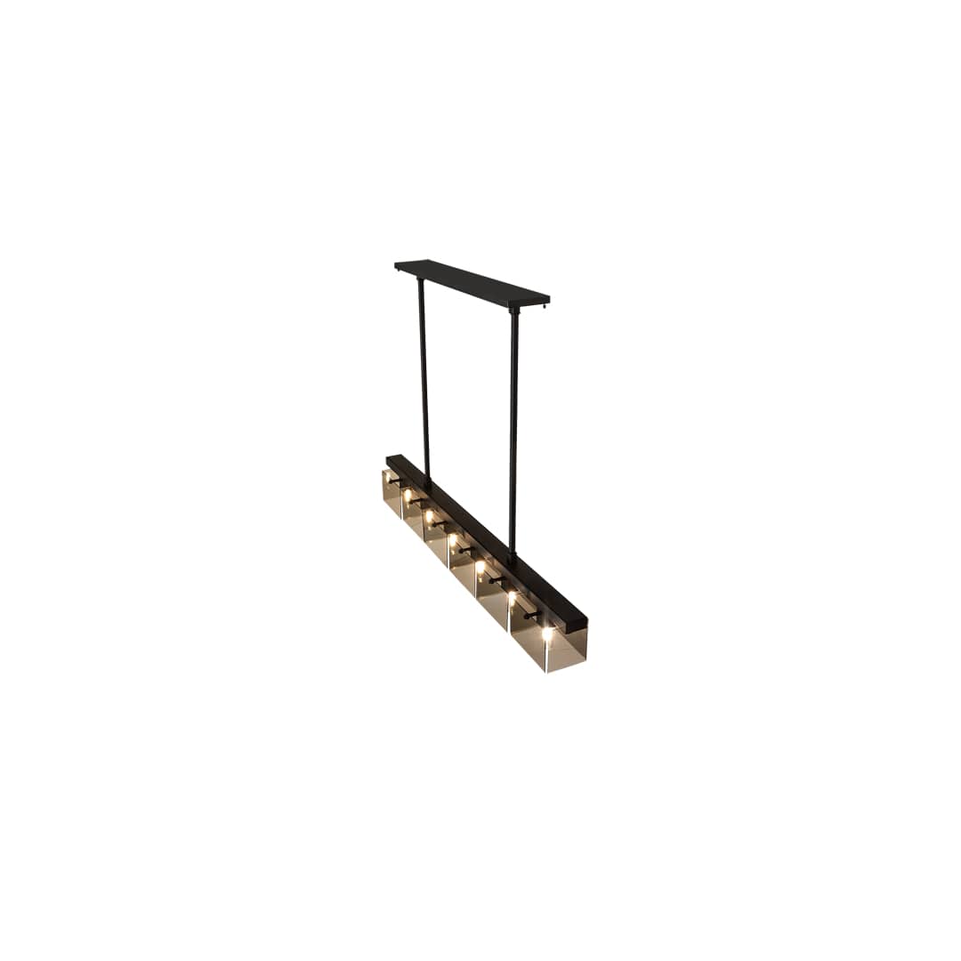 6 Light 59" Wide Linear Pendant