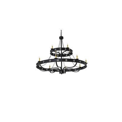 Byzantine 12 Light 60" Wide Taper Candle Style Chandelier