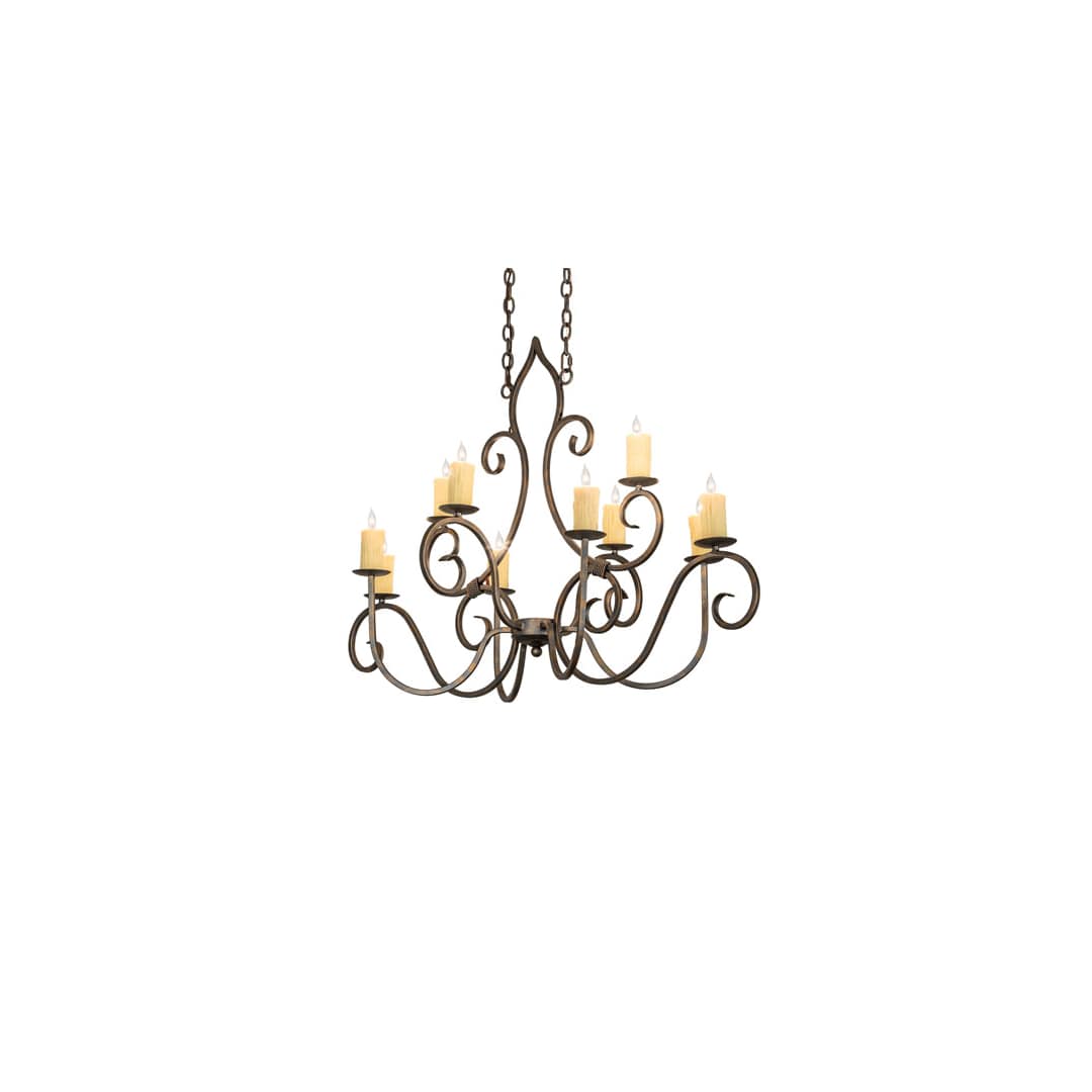 Long Clifton 10 Light 28" Wide Taper Candle Style Chandelier