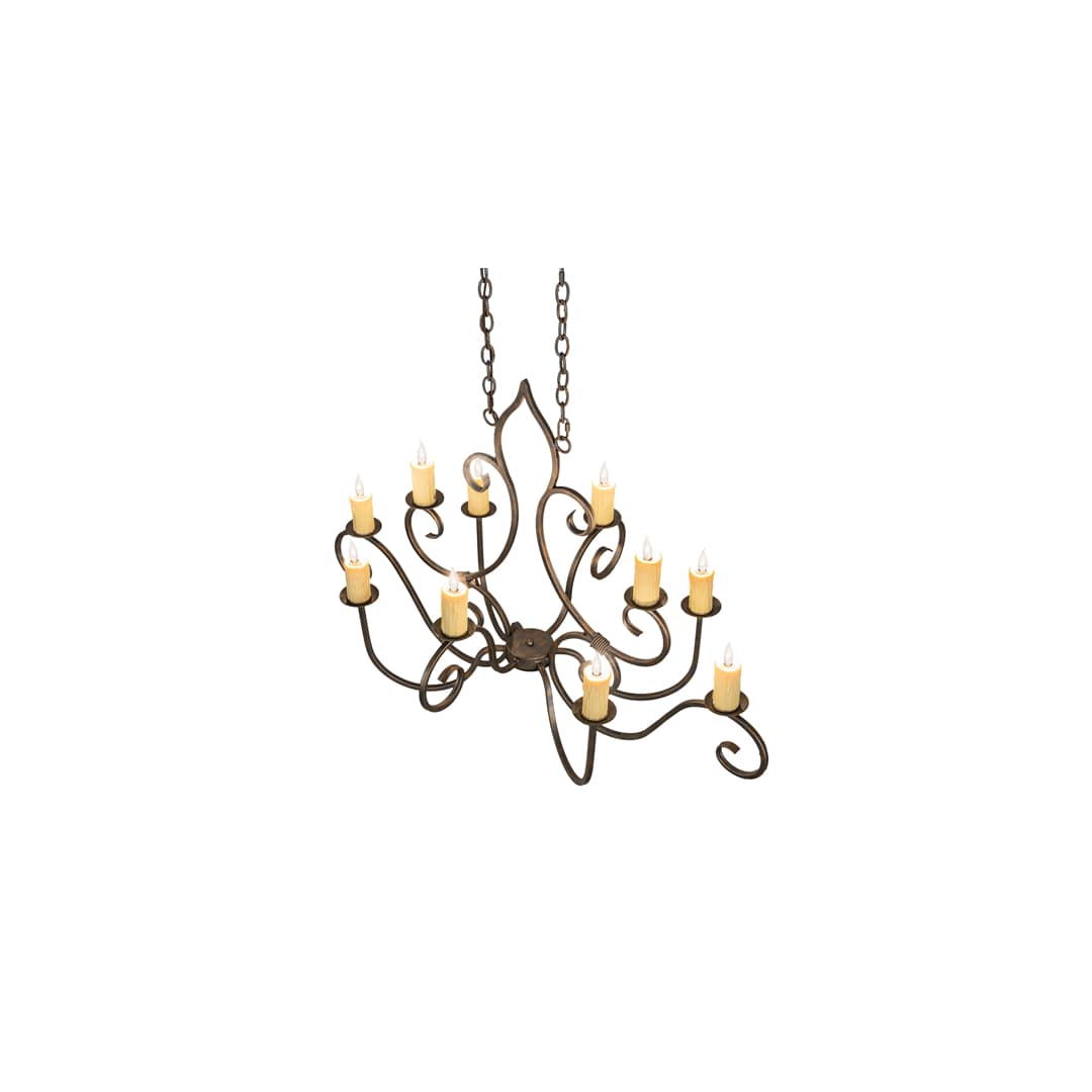 Long Clifton 10 Light 28" Wide Taper Candle Style Chandelier