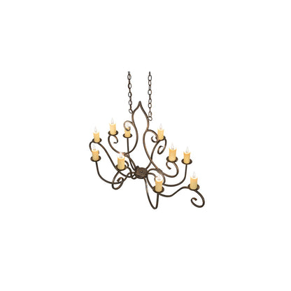 Long Clifton 10 Light 28" Wide Taper Candle Style Chandelier