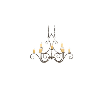 Long Clifton 10 Light 28" Wide Taper Candle Style Chandelier
