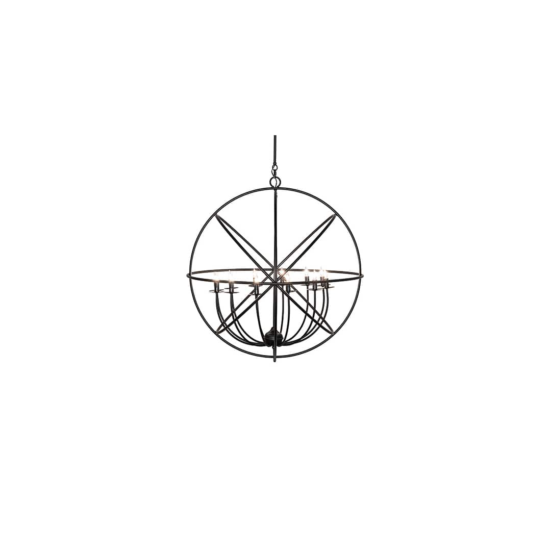 Atom Enerjisi 12 Light 36" Wide Taper Candle Globe Chandelier