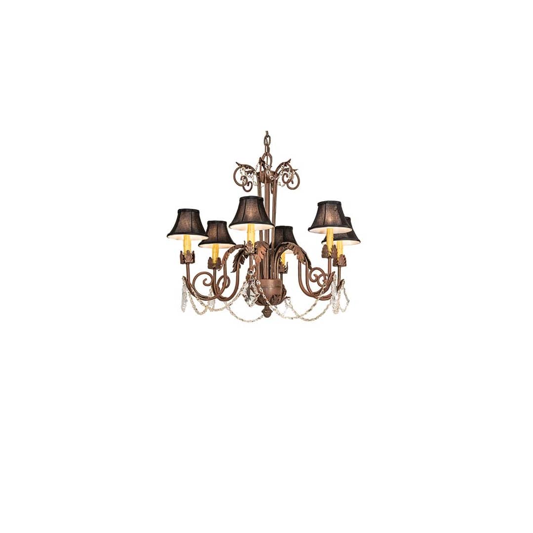 Lindsay 6 Light 30" Wide Crystal Chandelier