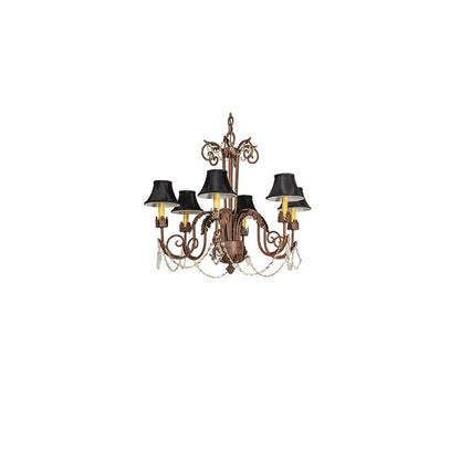 Lindsay 6 Light 30" Wide Crystal Chandelier