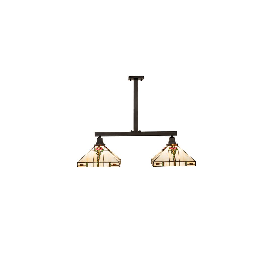 2 Light 39" Wide Linear Pendant