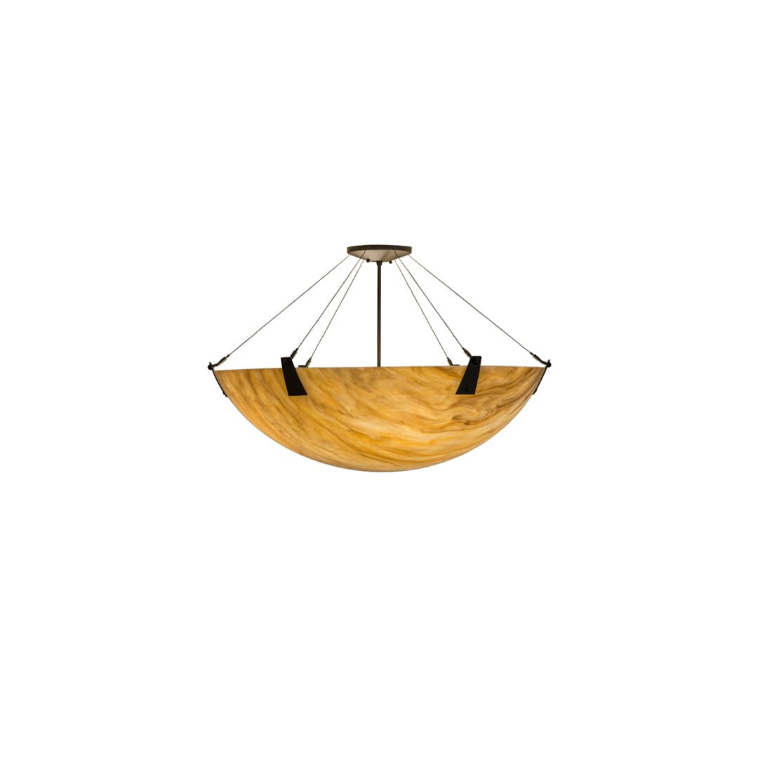 Araneta 4 Light 37" Wide Semi-Flush Bowl Ceiling Fixture - Oil Rubbed Bronze Finish - Medium Bulb Base