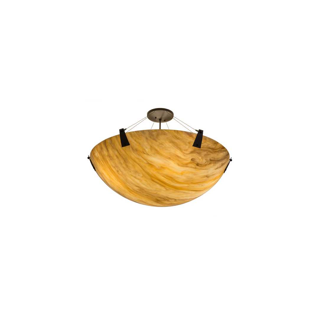 Araneta 4 Light 37" Wide Semi-Flush Bowl Ceiling Fixture - Oil Rubbed Bronze Finish - Medium Bulb Base