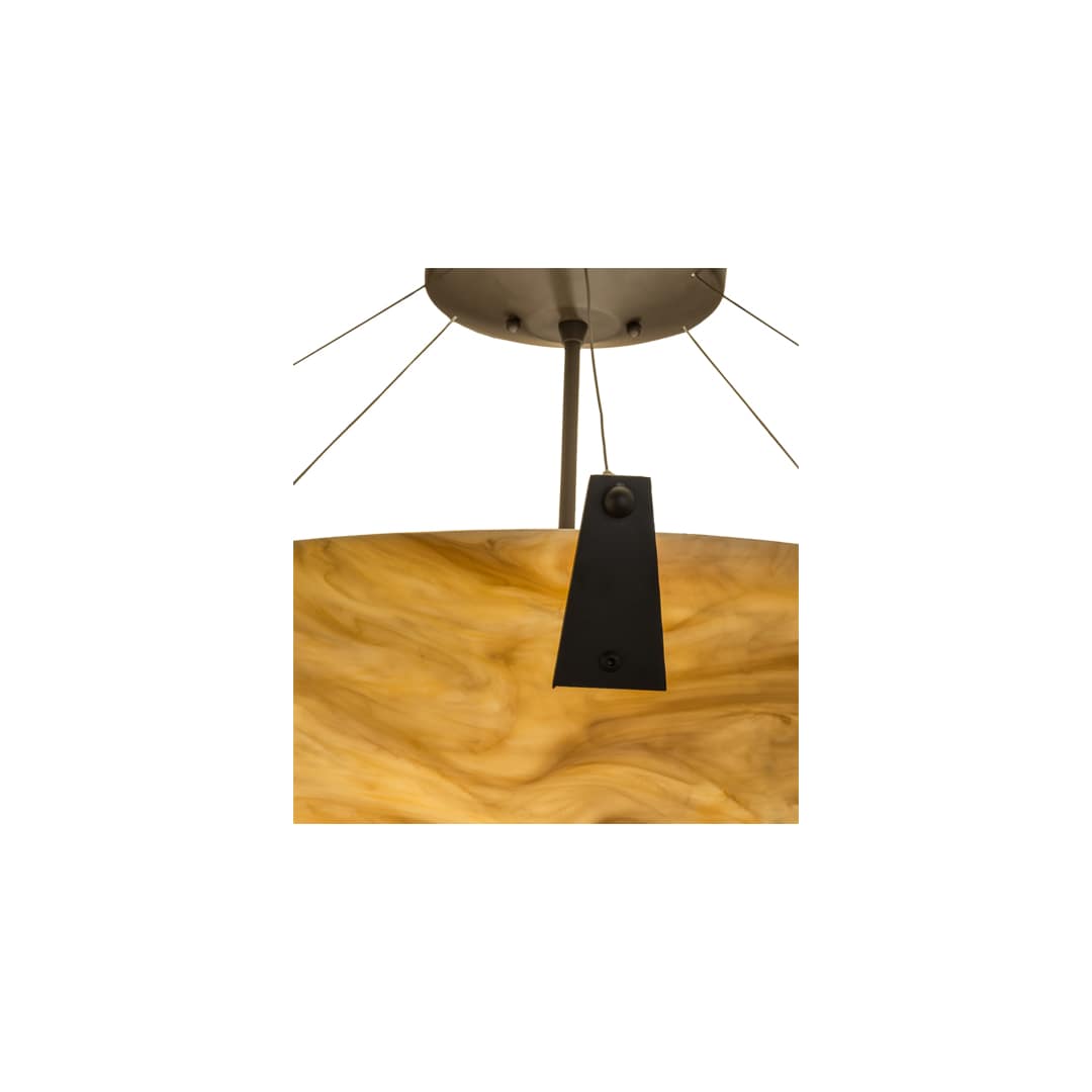 Araneta 4 Light 37" Wide Semi-Flush Bowl Ceiling Fixture - Oil Rubbed Bronze Finish - Medium Bulb Base