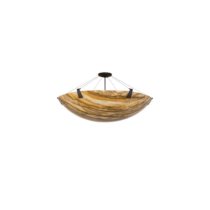 Araneta 6 Light 49" Wide Semi-Flush Bowl Ceiling Fixture - Oil Rubbed Bronze Finish - Medium Bulb Base