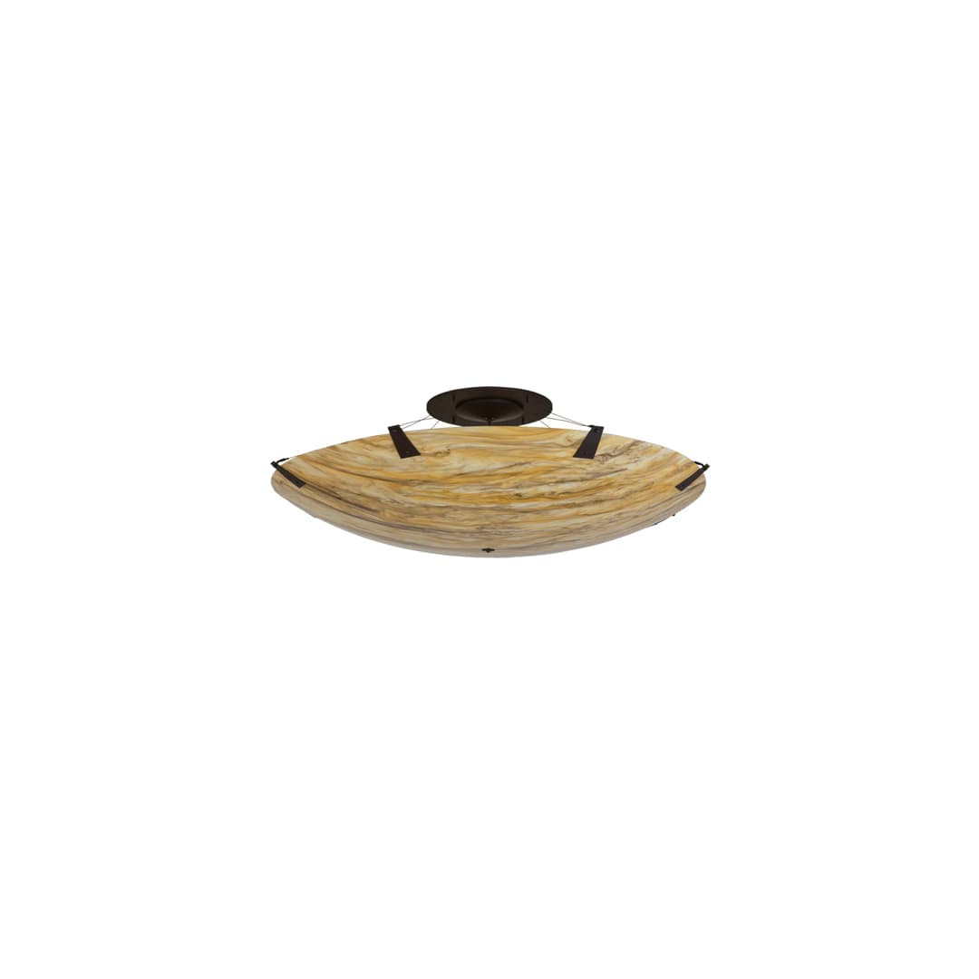Araneta 14 Light 72" Wide Semi-Flush Bowl Ceiling Fixture - Oil Rubbed Bronze Finish - Medium Bulb Base