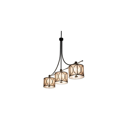 9 Light 90" Wide Linear Pendant