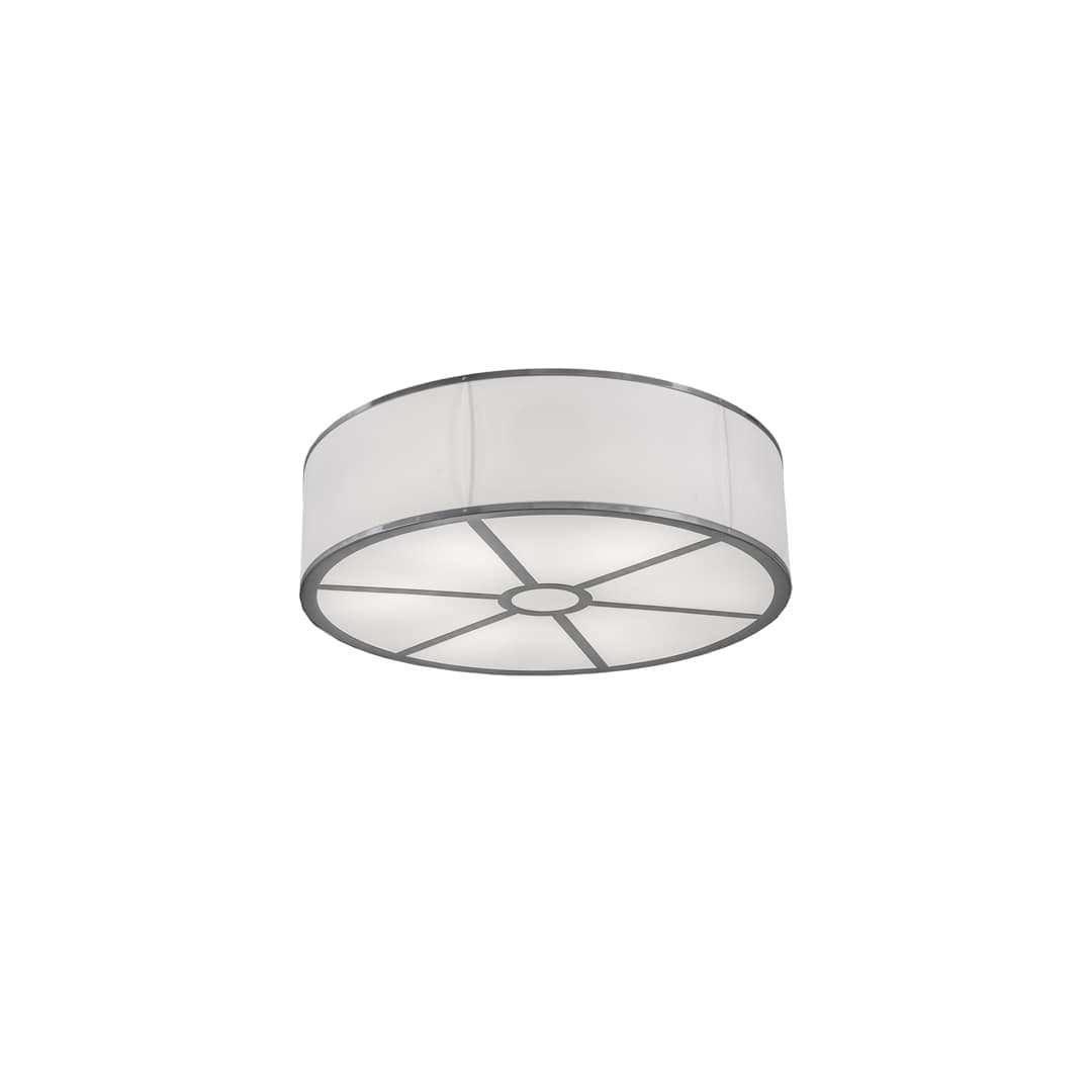 Cilindro 6 Light 36" Wide Semi-Flush Drum Ceiling Fixture - Chrome Finish - Medium Bulb Base
