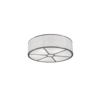 Cilindro 6 Light 36" Wide Semi-Flush Drum Ceiling Fixture - Chrome Finish - Medium Bulb Base