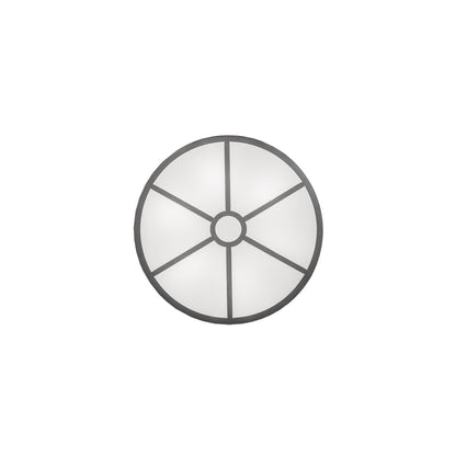 Cilindro 6 Light 36" Wide Semi-Flush Drum Ceiling Fixture - Chrome Finish - Medium Bulb Base