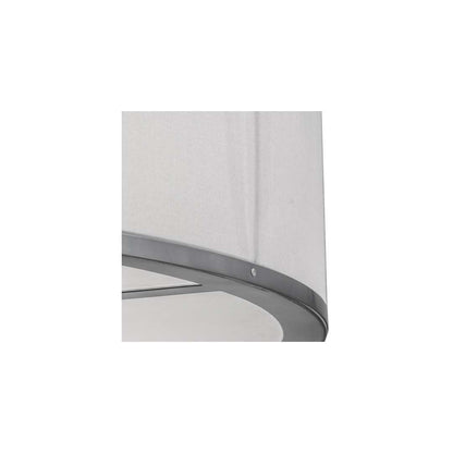 Cilindro 6 Light 36" Wide Semi-Flush Drum Ceiling Fixture - Chrome Finish - Medium Bulb Base