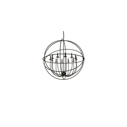 Atom Enerjisi 12 Light 42" Wide Taper Candle Globe Chandelier