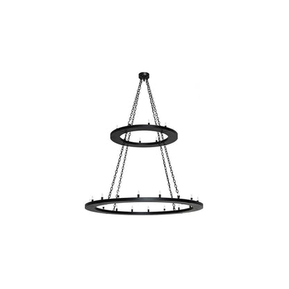 Loxley 28 Light 60" Wide Taper Candle Ring Chandelier