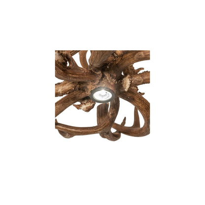 Antlers 8 Light 34" Wide Antler Candle Style Chandelier