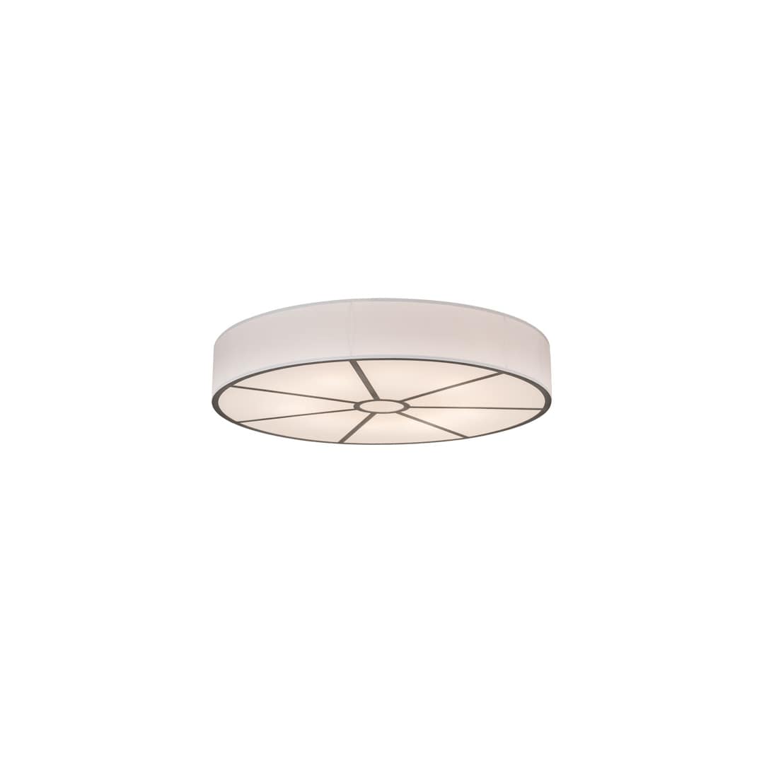 Cilindro 10 Light 60" Wide Semi-Flush Drum Ceiling Fixture - Nickel Finish - Medium Bulb Base