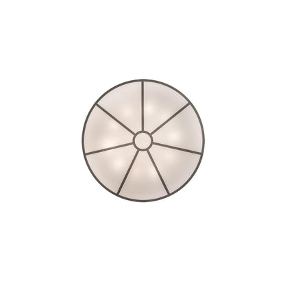 Cilindro 10 Light 60" Wide Semi-Flush Drum Ceiling Fixture - Nickel Finish - Medium Bulb Base