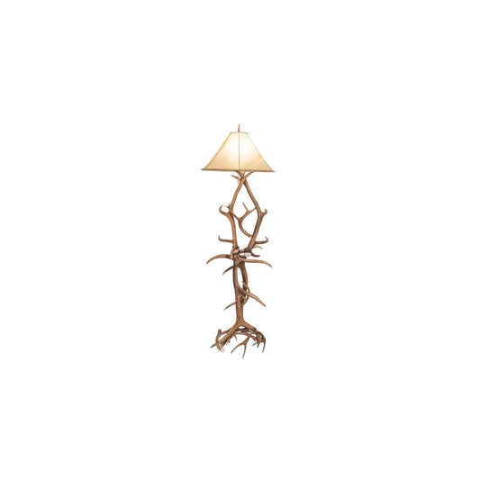 Antlers Elk and Mule Deer 71" Tall Animal Floor Lamp