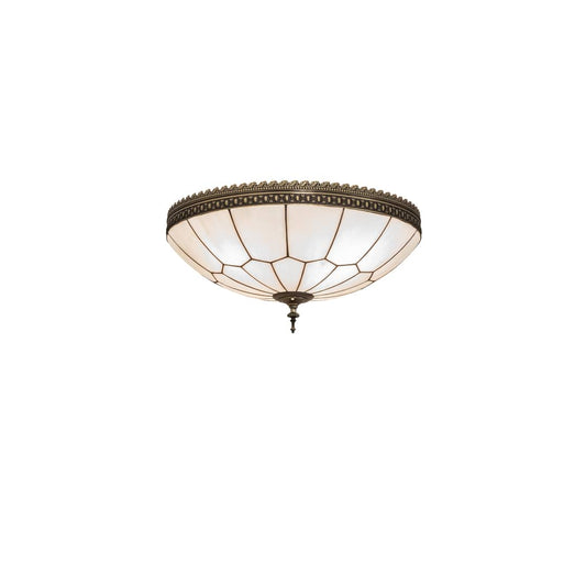 Vincent Honeycomb 4 Light 20" Wide Semi-Flush Bowl Ceiling Fixture - Antique Brass Finish