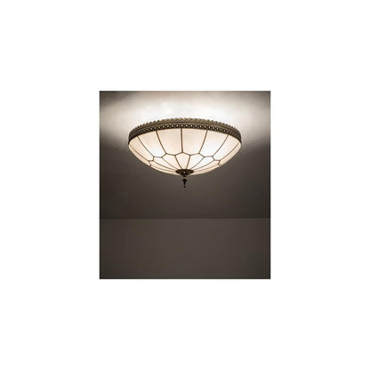 Vincent Honeycomb 4 Light 20" Wide Semi-Flush Bowl Ceiling Fixture - Antique Brass Finish