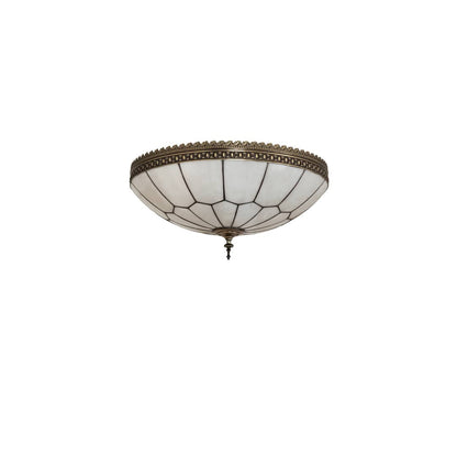 Vincent Honeycomb 4 Light 20" Wide Semi-Flush Bowl Ceiling Fixture - Antique Brass Finish