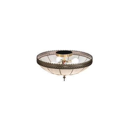 Vincent Honeycomb 4 Light 20" Wide Semi-Flush Bowl Ceiling Fixture - Antique Brass Finish