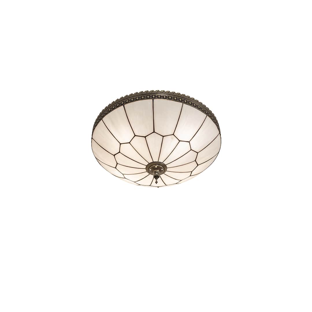 Vincent Honeycomb 4 Light 20" Wide Semi-Flush Bowl Ceiling Fixture - Antique Brass Finish