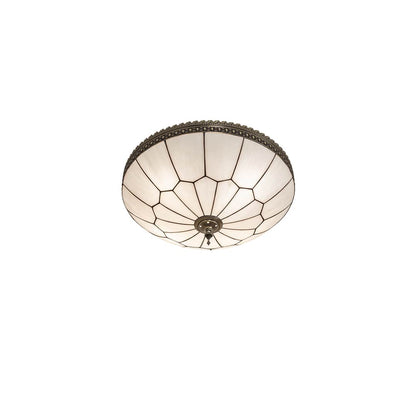 Vincent Honeycomb 4 Light 20" Wide Semi-Flush Bowl Ceiling Fixture - Antique Brass Finish