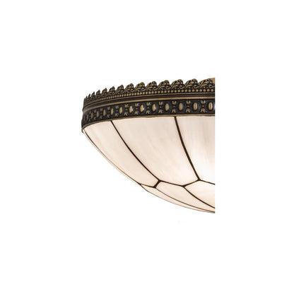 Vincent Honeycomb 4 Light 20" Wide Semi-Flush Bowl Ceiling Fixture - Antique Brass Finish