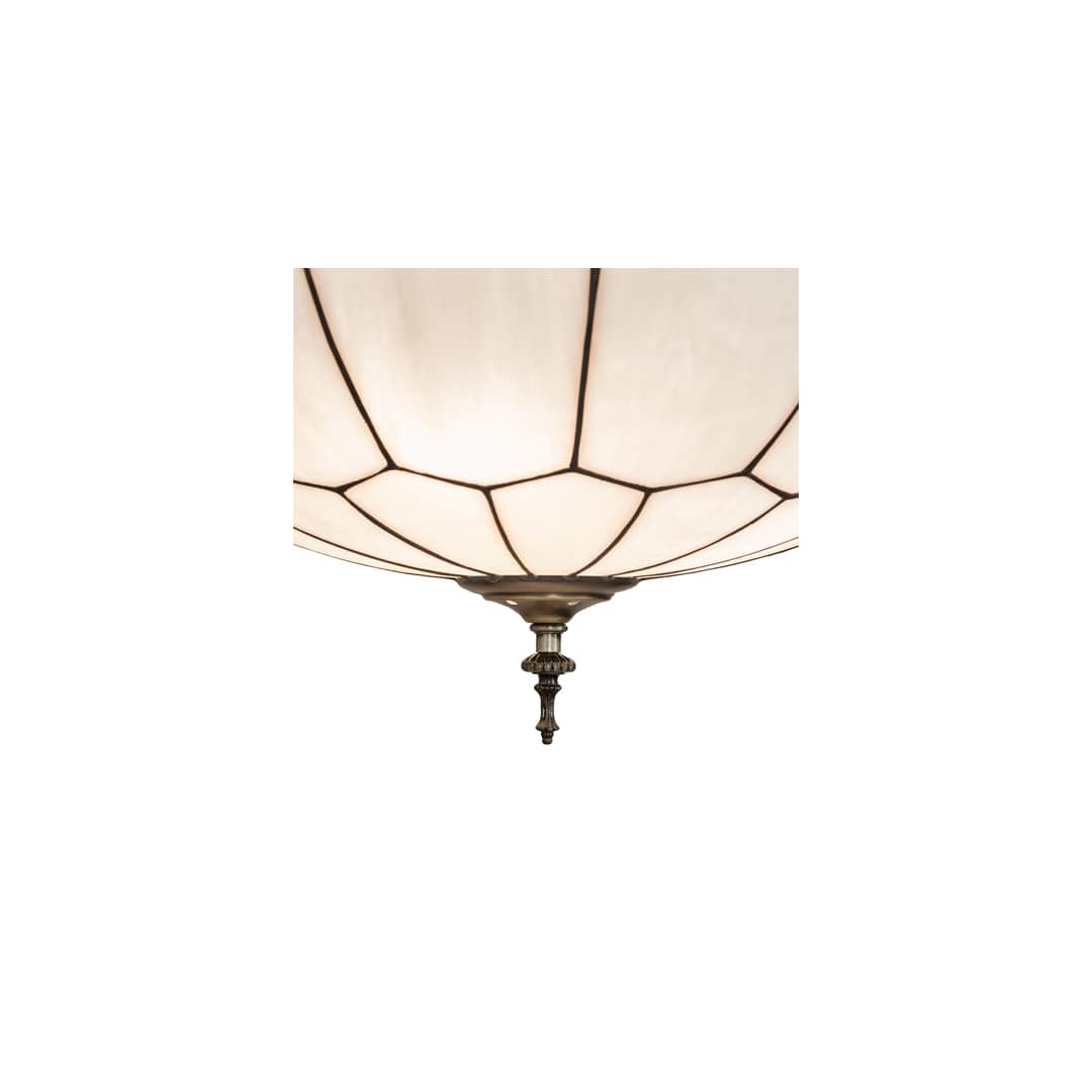 Vincent Honeycomb 4 Light 20" Wide Semi-Flush Bowl Ceiling Fixture - Antique Brass Finish