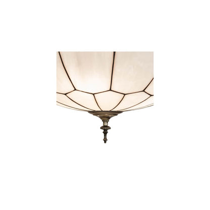 Vincent Honeycomb 4 Light 20" Wide Semi-Flush Bowl Ceiling Fixture - Antique Brass Finish
