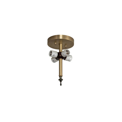Vincent Honeycomb 4 Light 20" Wide Semi-Flush Bowl Ceiling Fixture - Antique Brass Finish