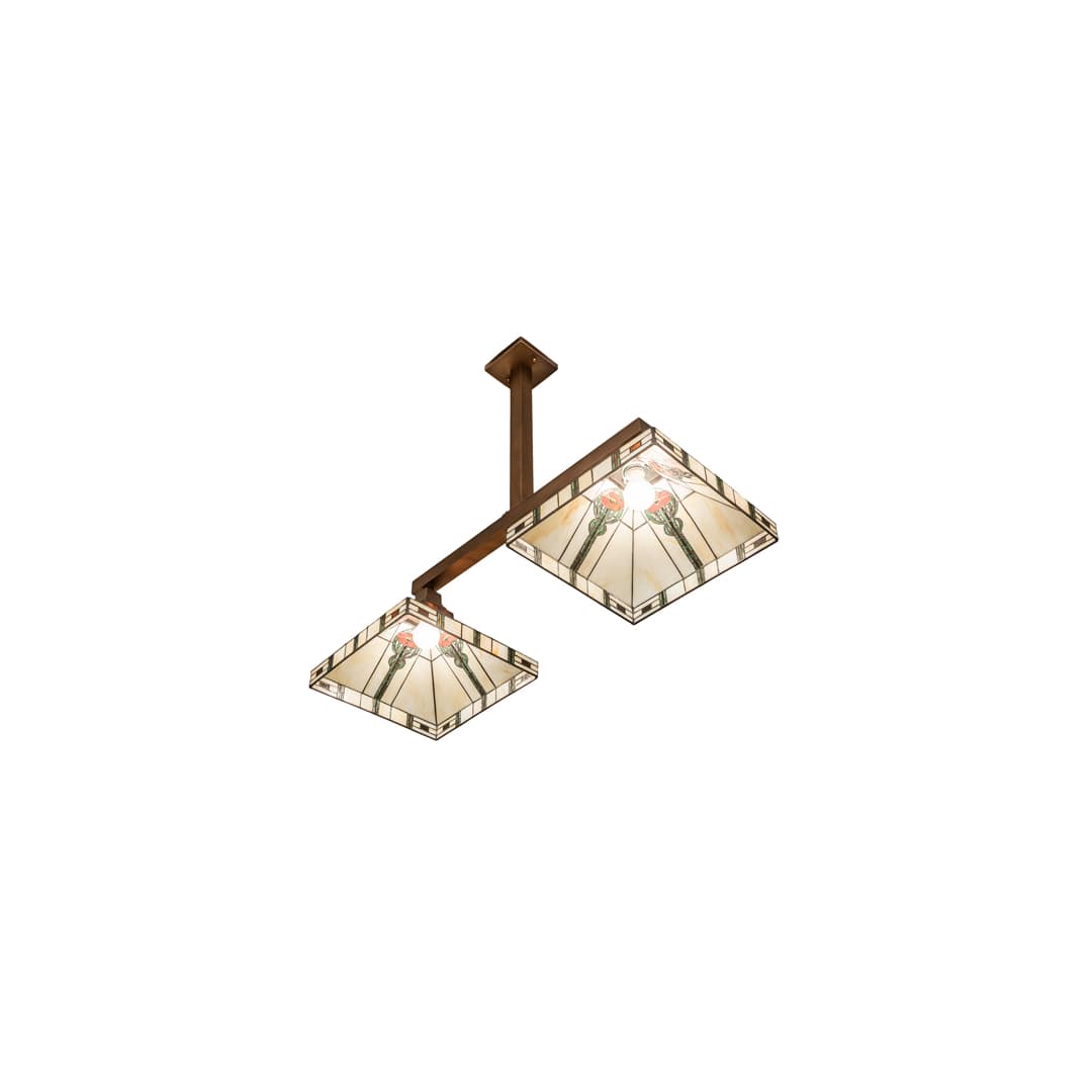 2 Light 39" Wide Linear Pendant