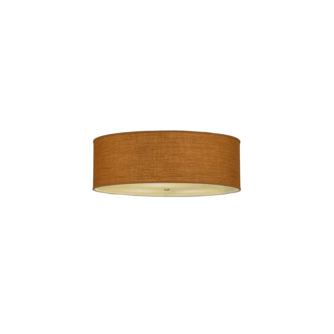 Cilindro 3 Light 36" Wide Semi-Flush Drum Ceiling Fixture with Honey Shade - Nickel Finish